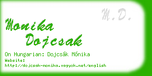 monika dojcsak business card