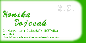 monika dojcsak business card